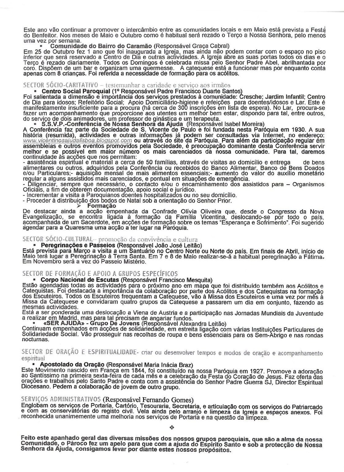 Conselho Pastoral - Folha 01