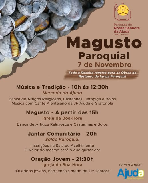 Cartaz do Magusto Paroquial de 7 de Novembro