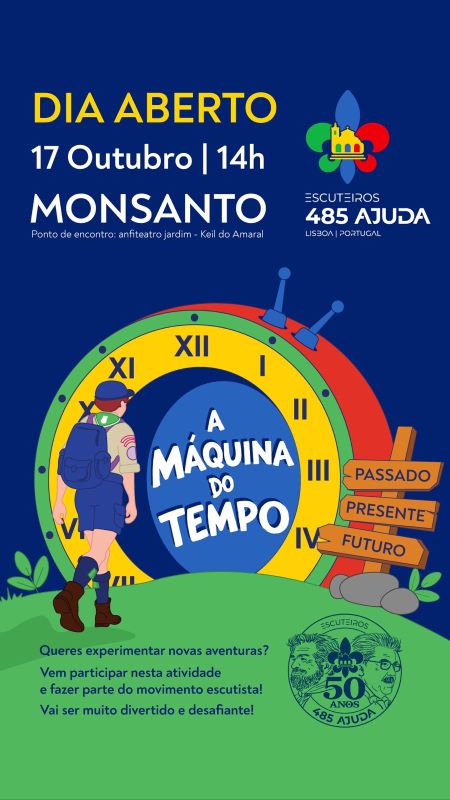 Cartaz 50 Anos Escuteiros Ajuda